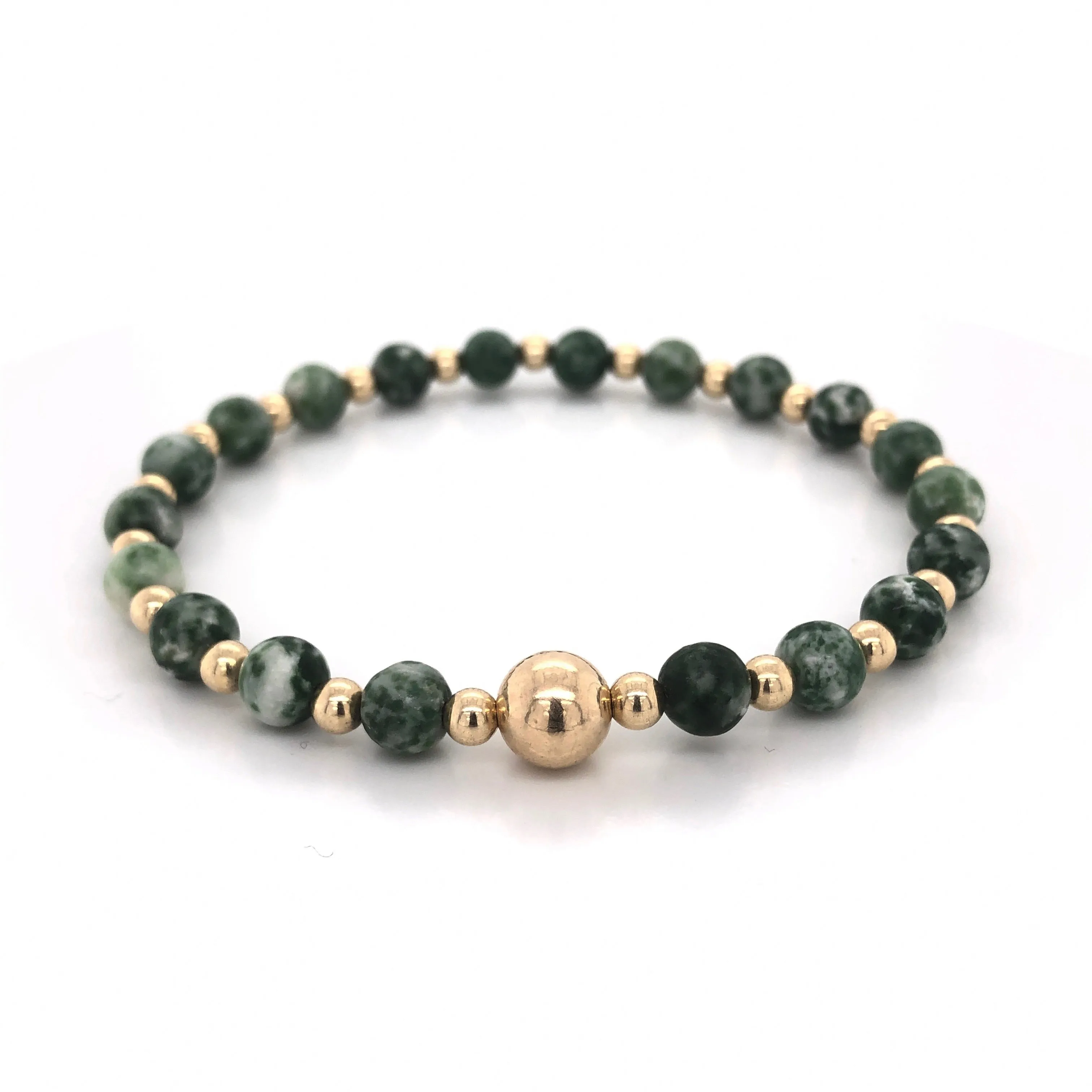 The Tommy Bracelet • Green Spot Jasper