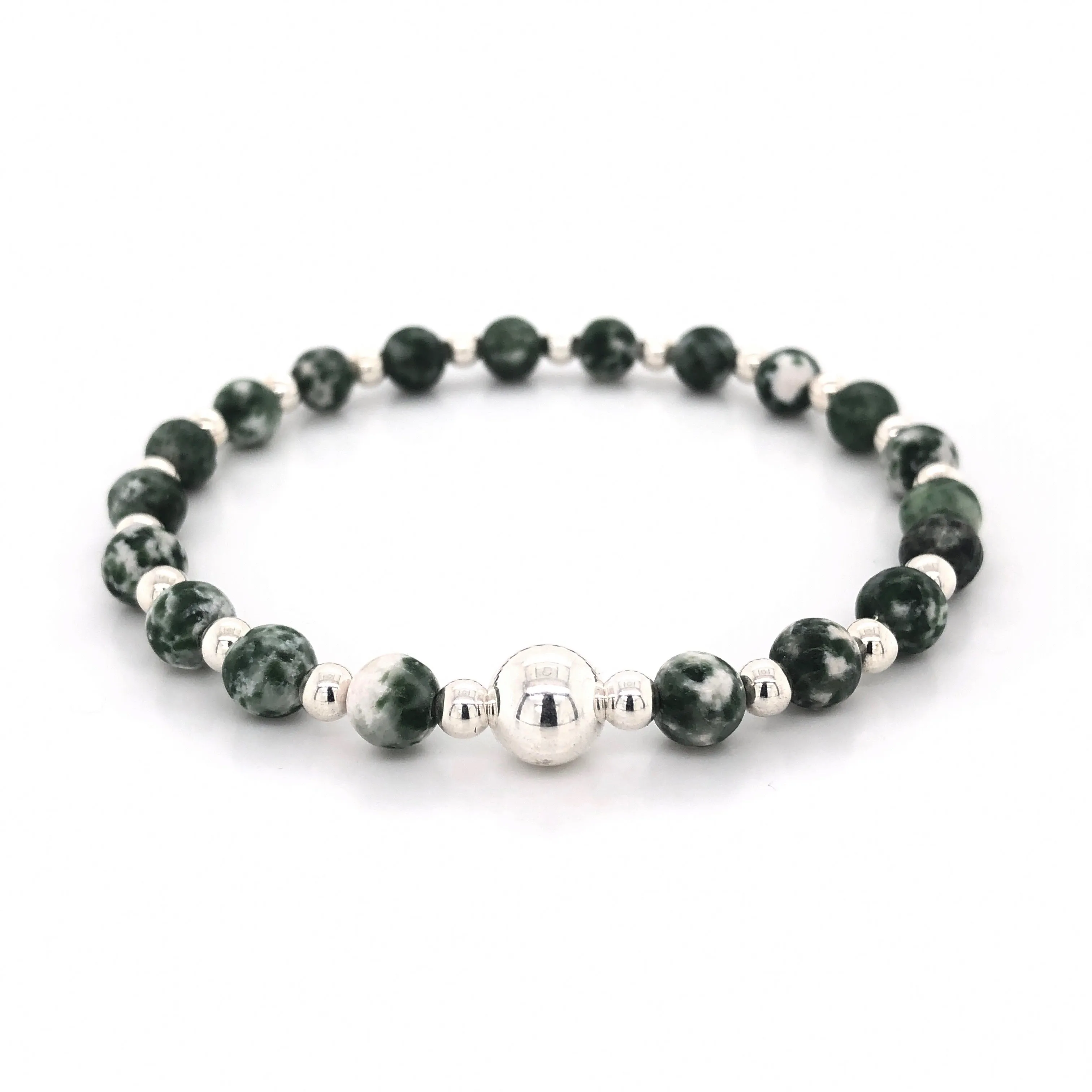 The Tommy Bracelet • Green Spot Jasper