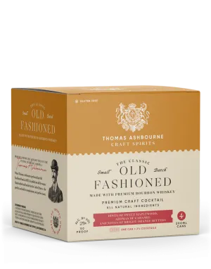 Thomas Ashborne Craft Spirits The Classic Old Fashioned Small Batch (4 Pack) 200ml