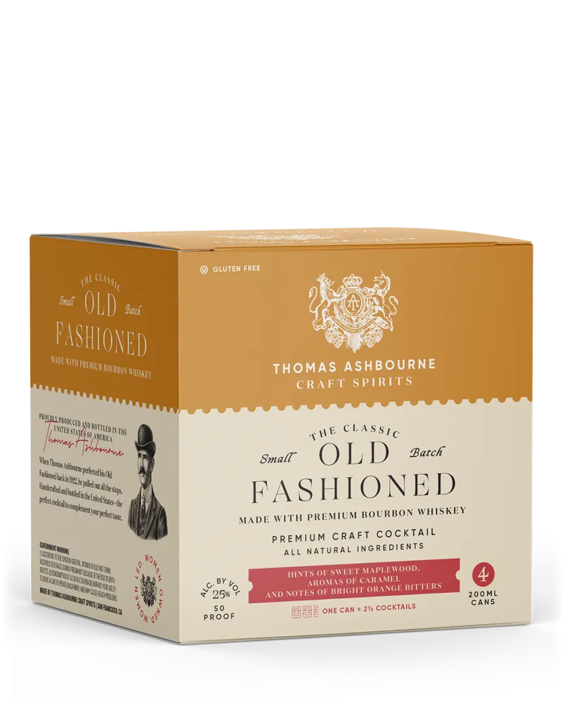 Thomas Ashborne Craft Spirits The Classic Old Fashioned Small Batch (4 Pack) 200ml