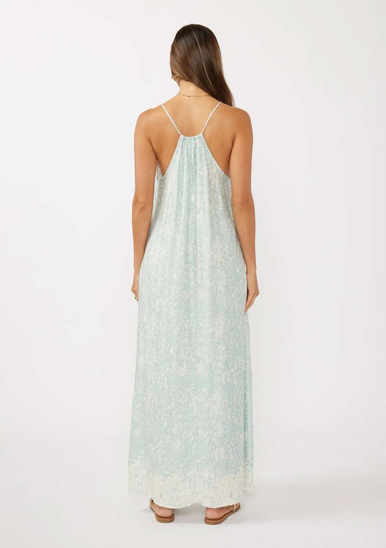 Tidal Flow Halter Maxi Dress