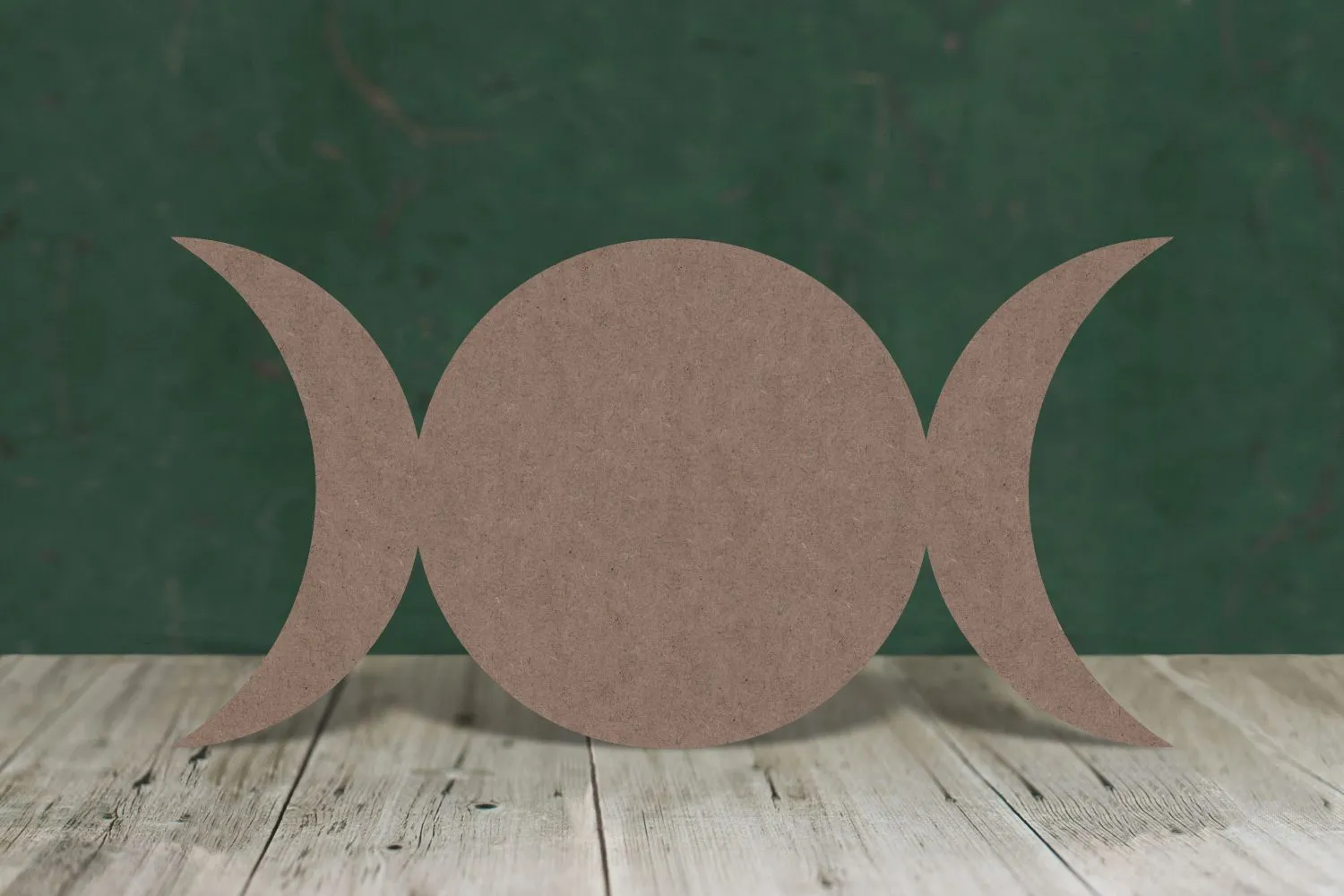 triple moon - wooden craft blank - 2mm MDF