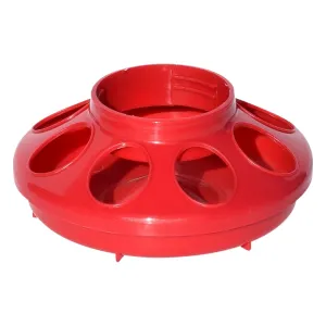 Tuff Stuff Enclosed Poultry Feeder 2 Lbs bases (red)