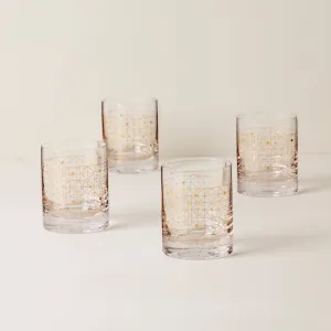 Tuscany Classics Gold Dust DOF Glasses, Set of 4