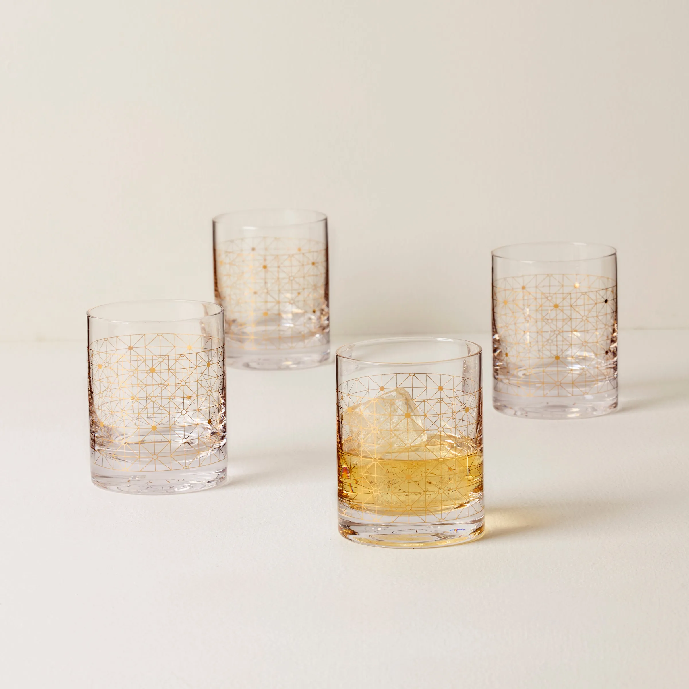 Tuscany Classics Gold Dust DOF Glasses, Set of 4
