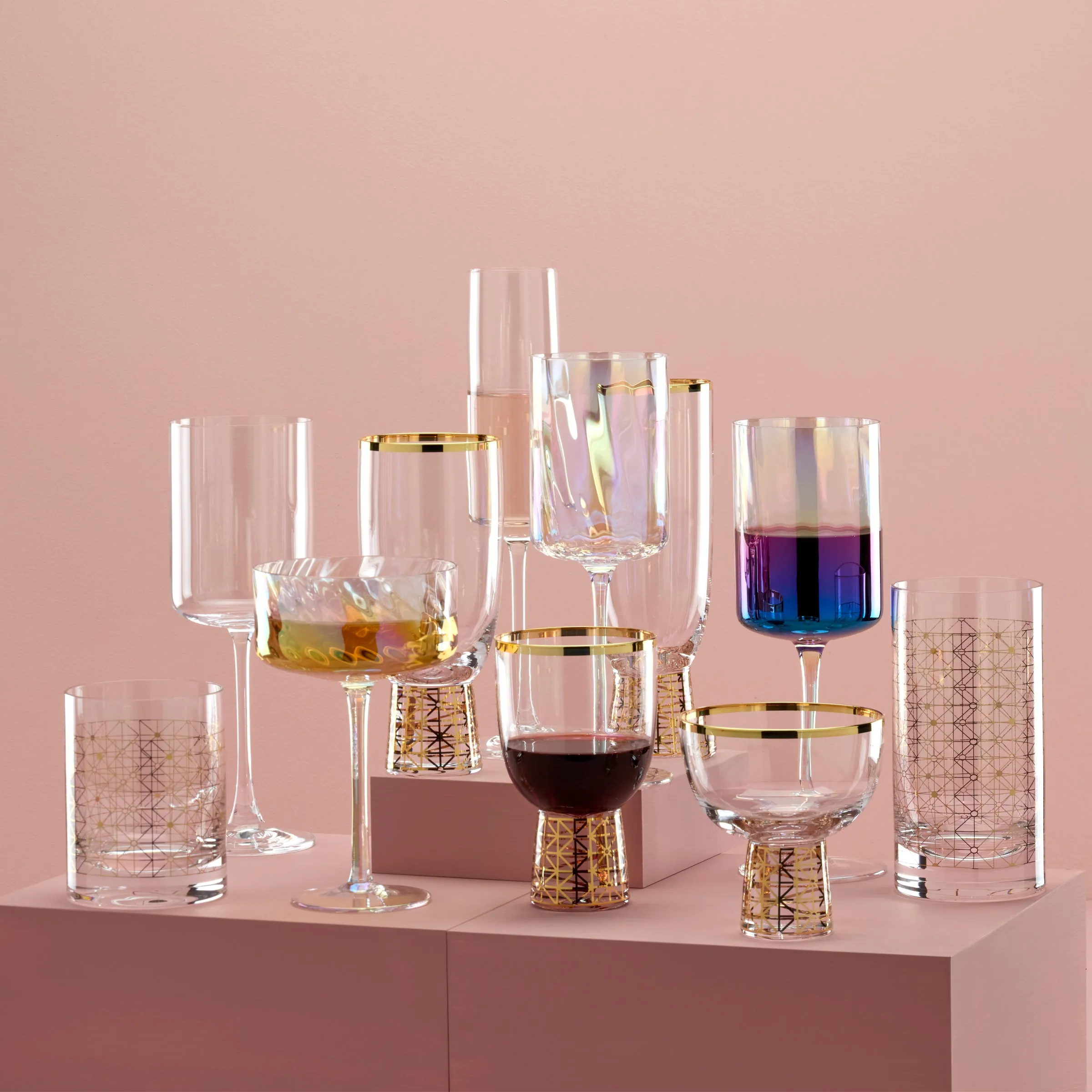 Tuscany Classics Gold Dust DOF Glasses, Set of 4