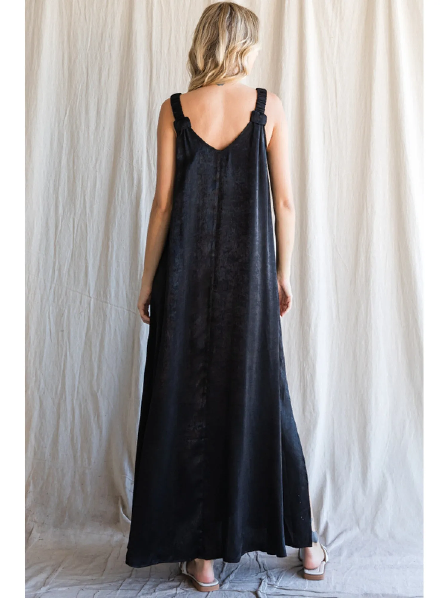 V Neck Maxi Dress - 2 Colors