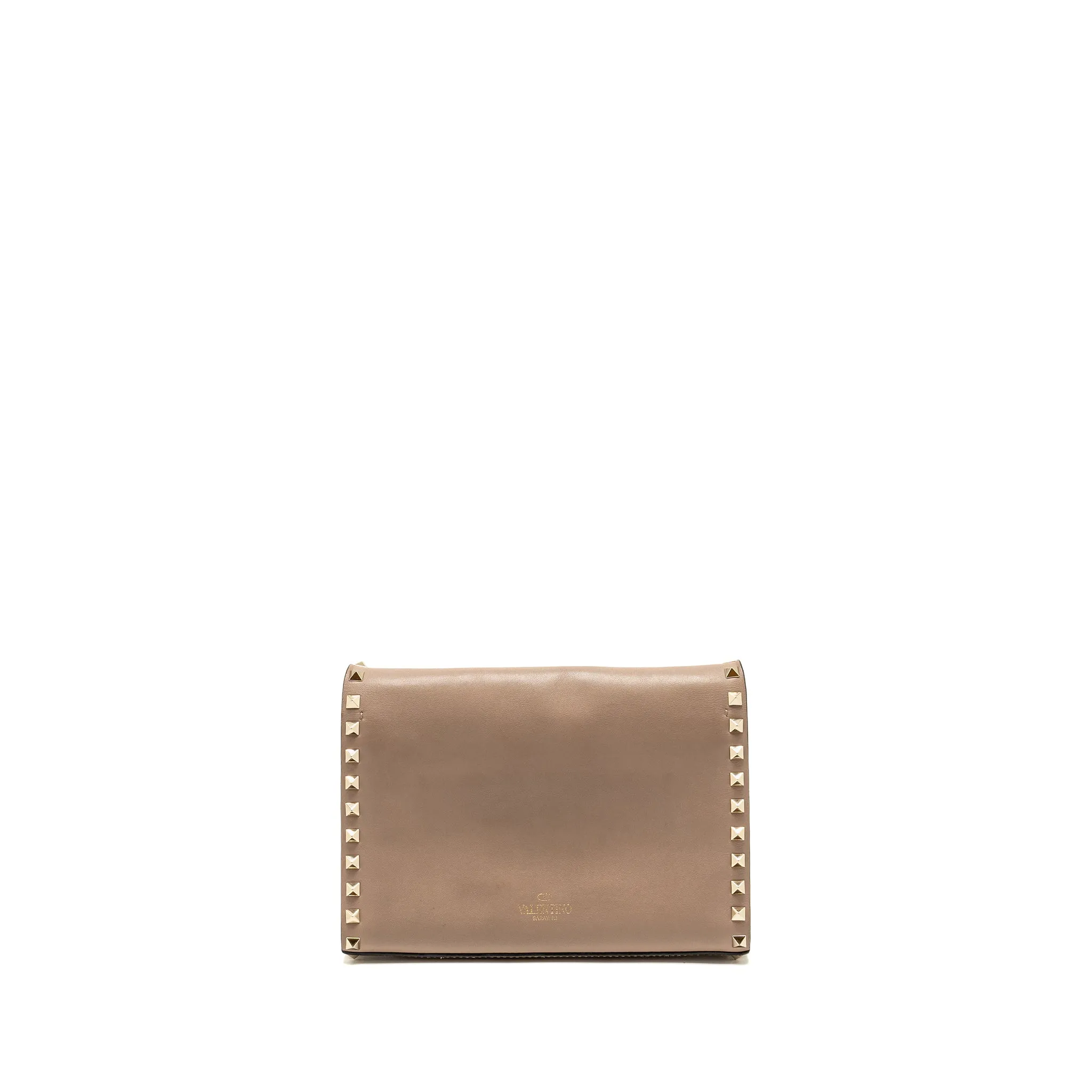 Valentino Small Rockstud Crossbody Bag Calfskin Beige LGHW