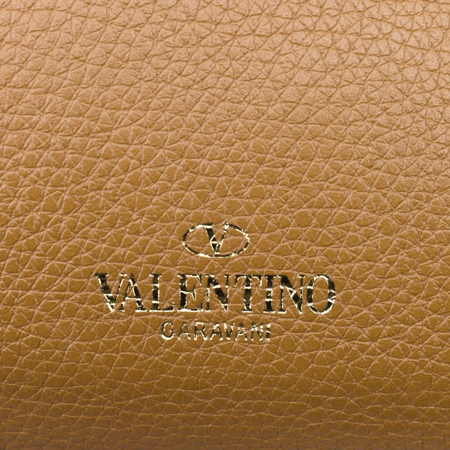 VALENTINO Spike Leather Belt Bag Camel