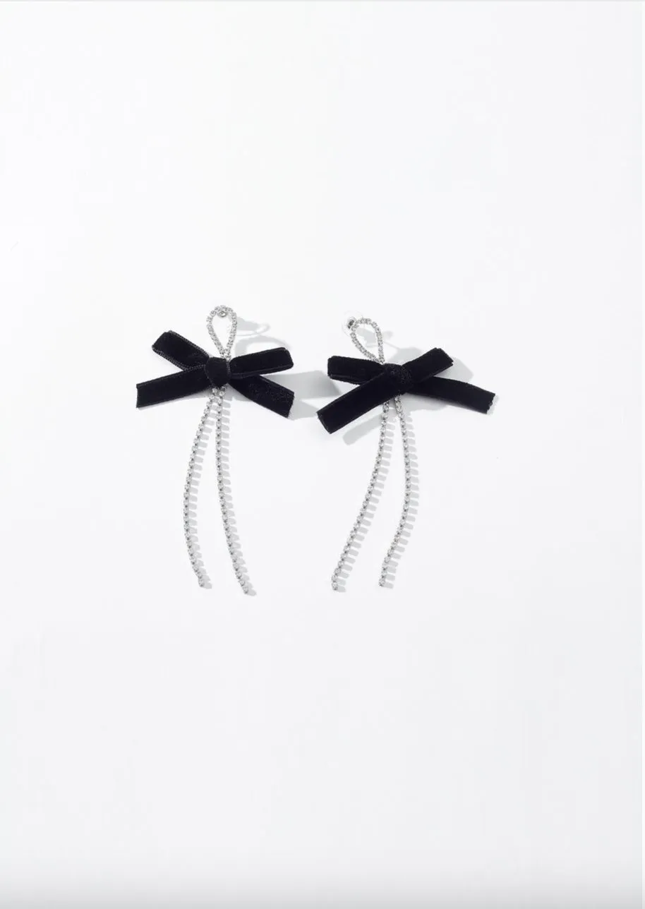 Velvet Whispers Bow Earrings