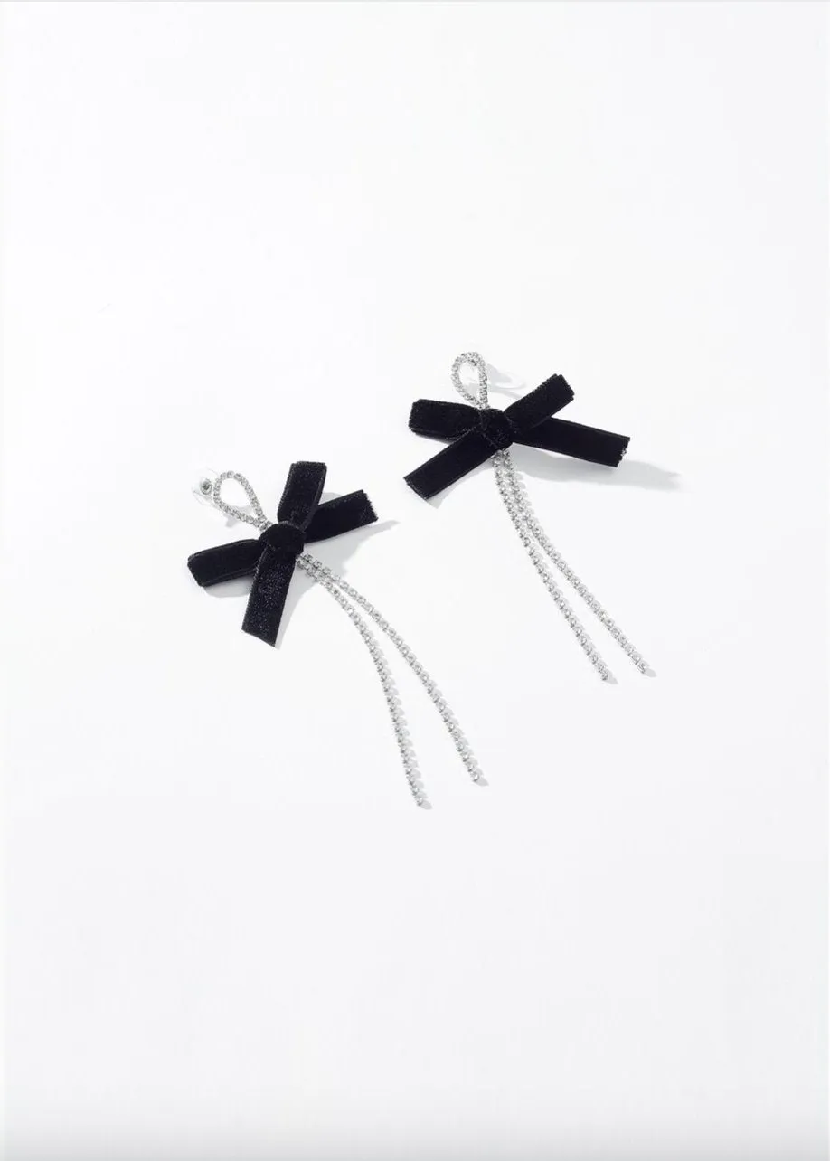 Velvet Whispers Bow Earrings