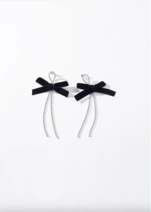 Velvet Whispers Bow Earrings