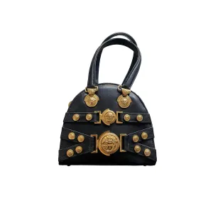 Versace Black Medusa Charm Mini Top Handle