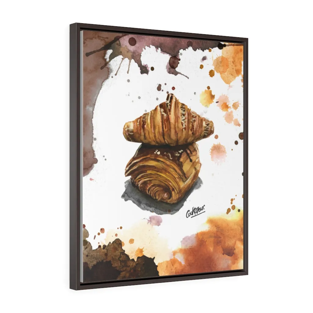 Viennoiseries Watercolor Small Framed Canvas