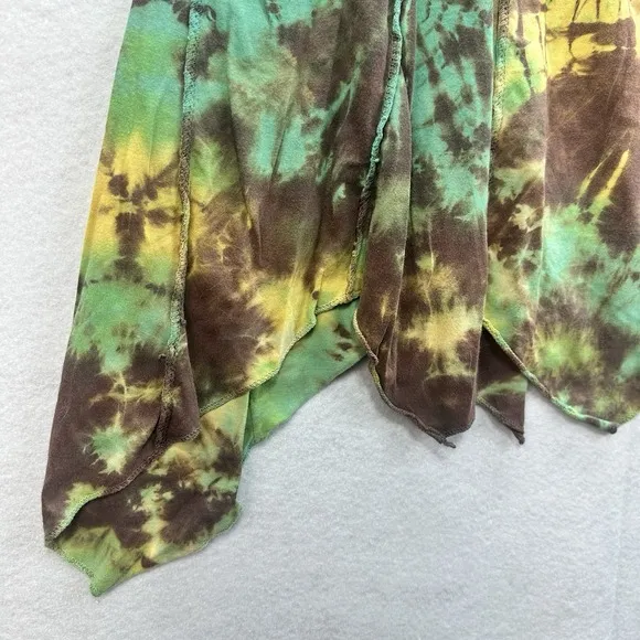Vintage Jayli Tie Dye Skirt XL Cotton Boho Hippie Flowy Asymmetrical Festival
