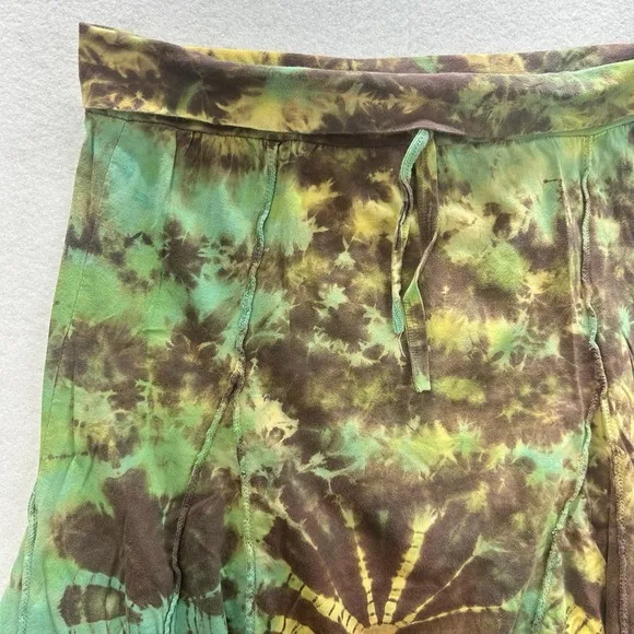Vintage Jayli Tie Dye Skirt XL Cotton Boho Hippie Flowy Asymmetrical Festival