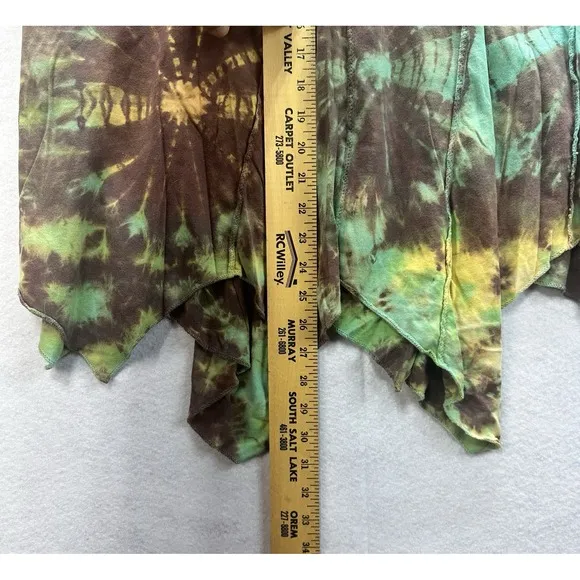 Vintage Jayli Tie Dye Skirt XL Cotton Boho Hippie Flowy Asymmetrical Festival