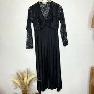 Vintage Miss Elaine Lace Long Sleeve Robe Lingerie Whimsygoth‎ Victorian Gothic