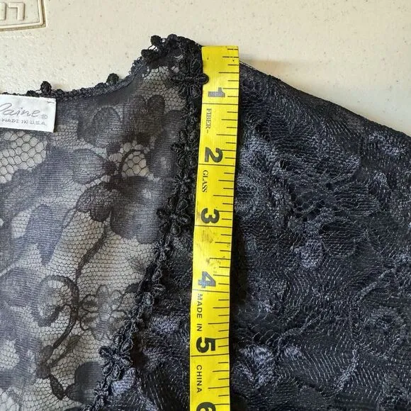 Vintage Miss Elaine Lace Long Sleeve Robe Lingerie Whimsygoth‎ Victorian Gothic