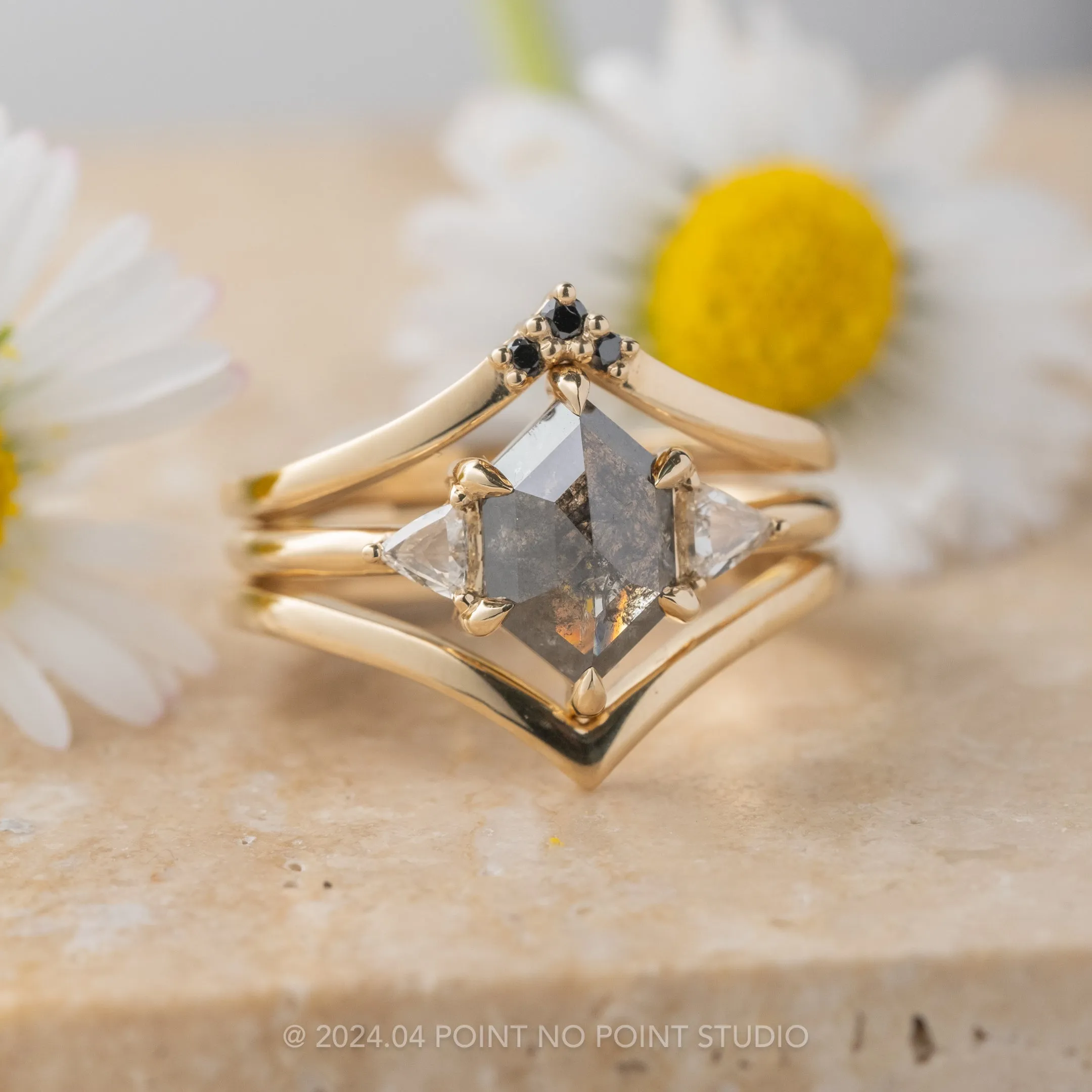Vivian Wedding Band, 14k Yellow Gold