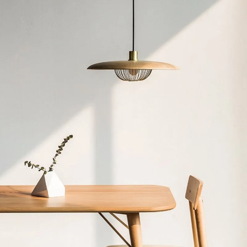 Walnut Wood Color Kasa Pendant Lamp