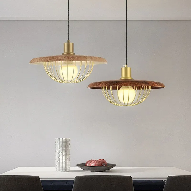Walnut Wood Color Kasa Pendant Lamp