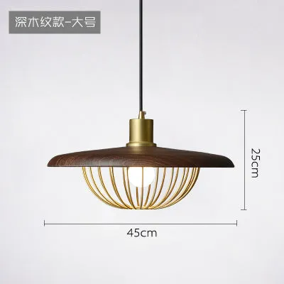 Walnut Wood Color Kasa Pendant Lamp