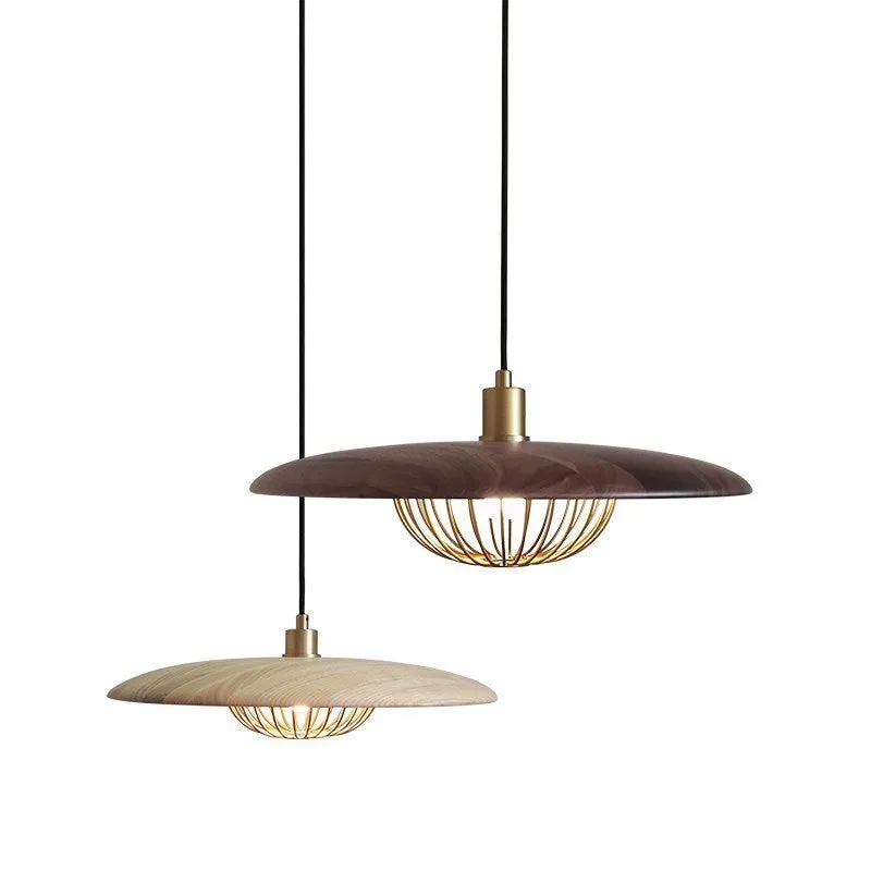 Walnut Wood Color Kasa Pendant Lamp