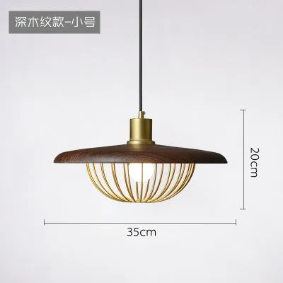 Walnut Wood Color Kasa Pendant Lamp