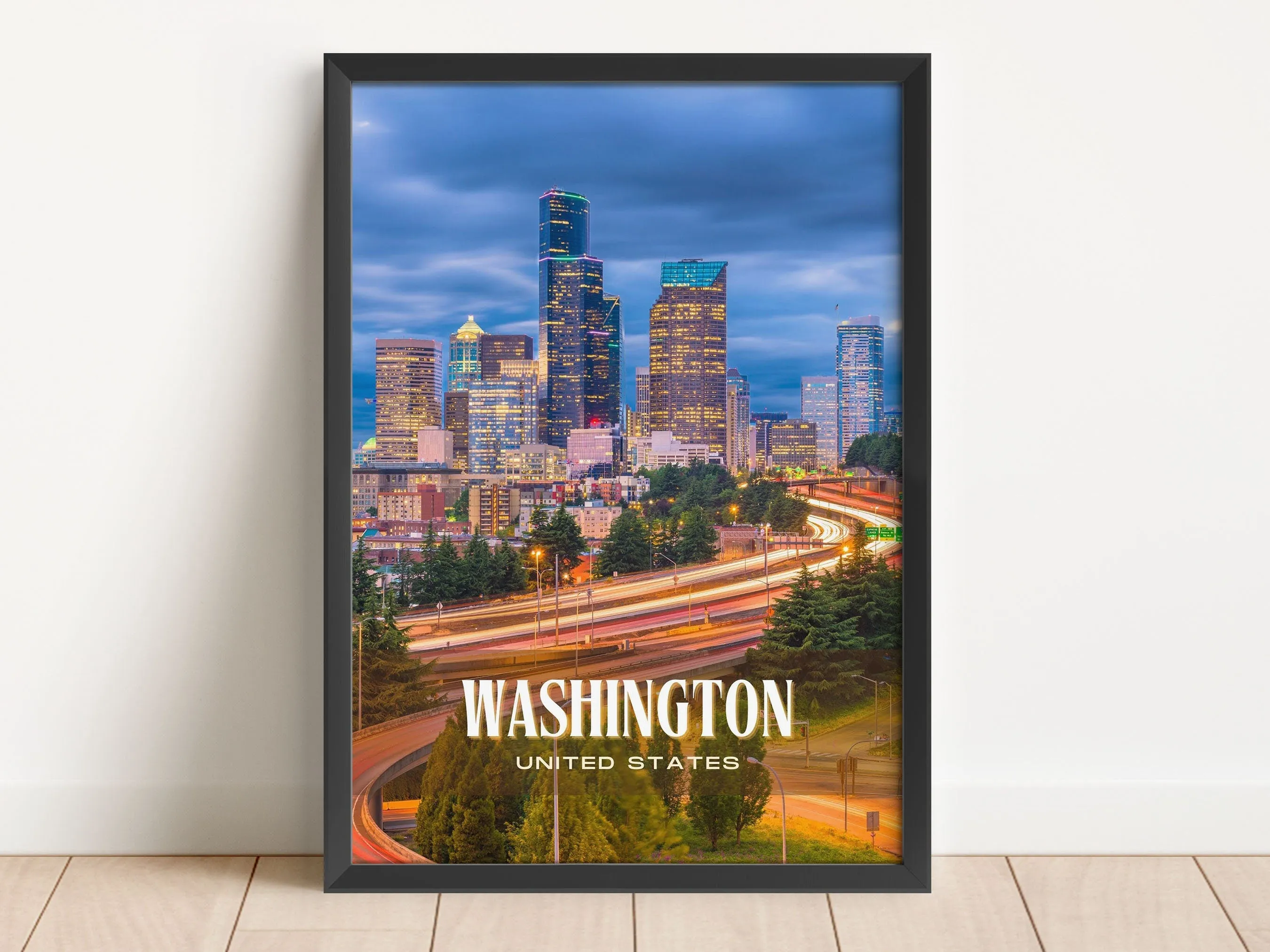 Washington Retro Wall Art, USA