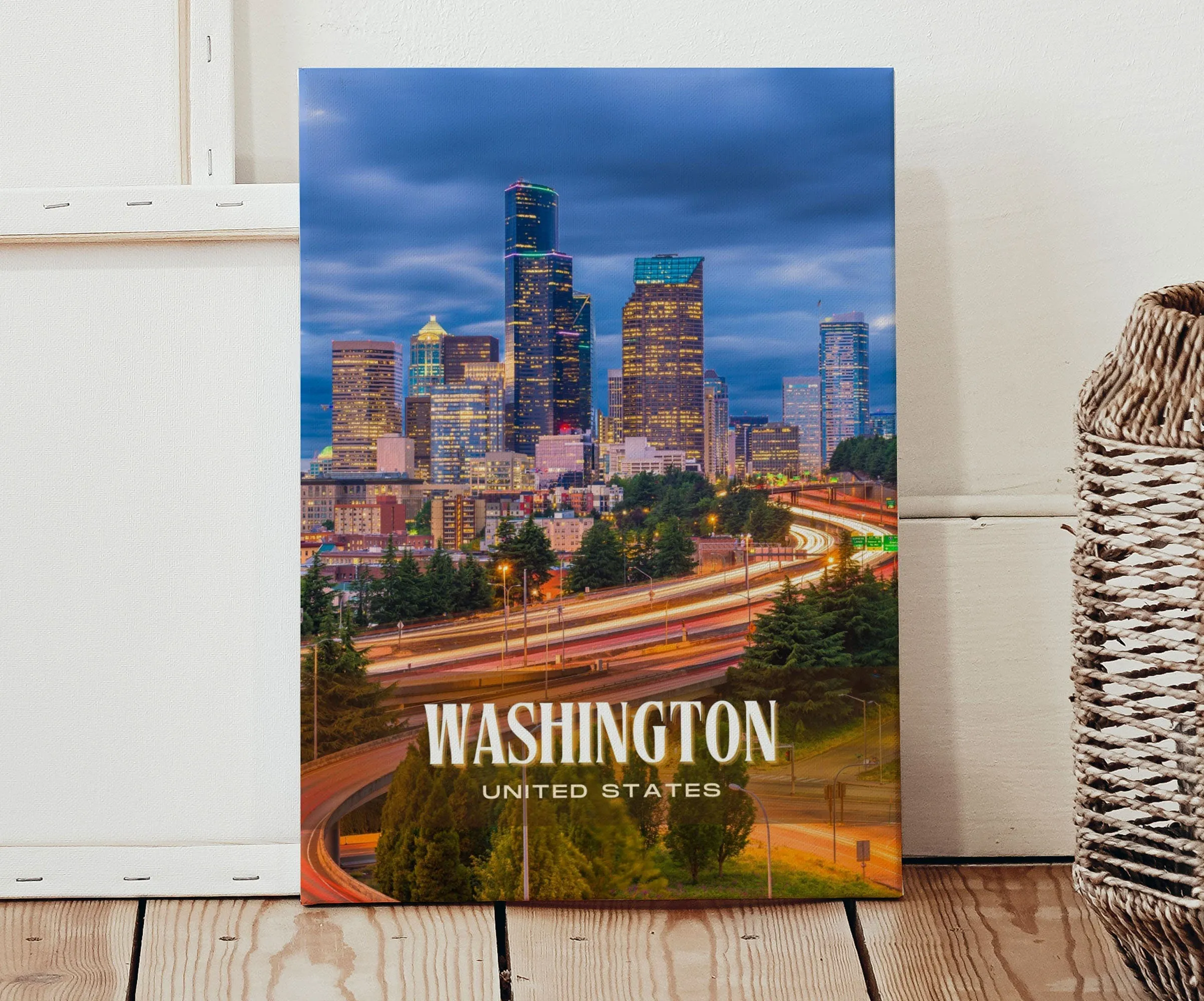 Washington Retro Wall Art, USA