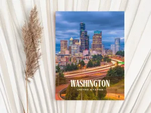 Washington Retro Wall Art, USA