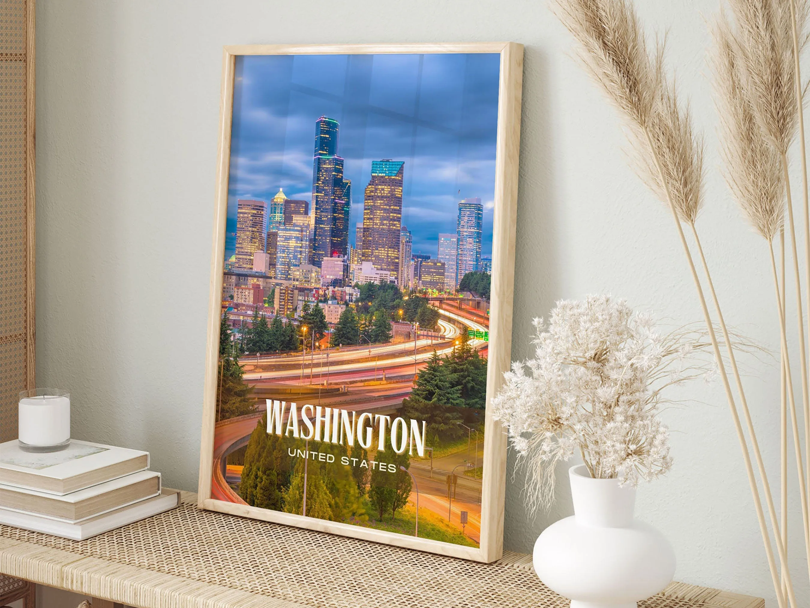 Washington Retro Wall Art, USA