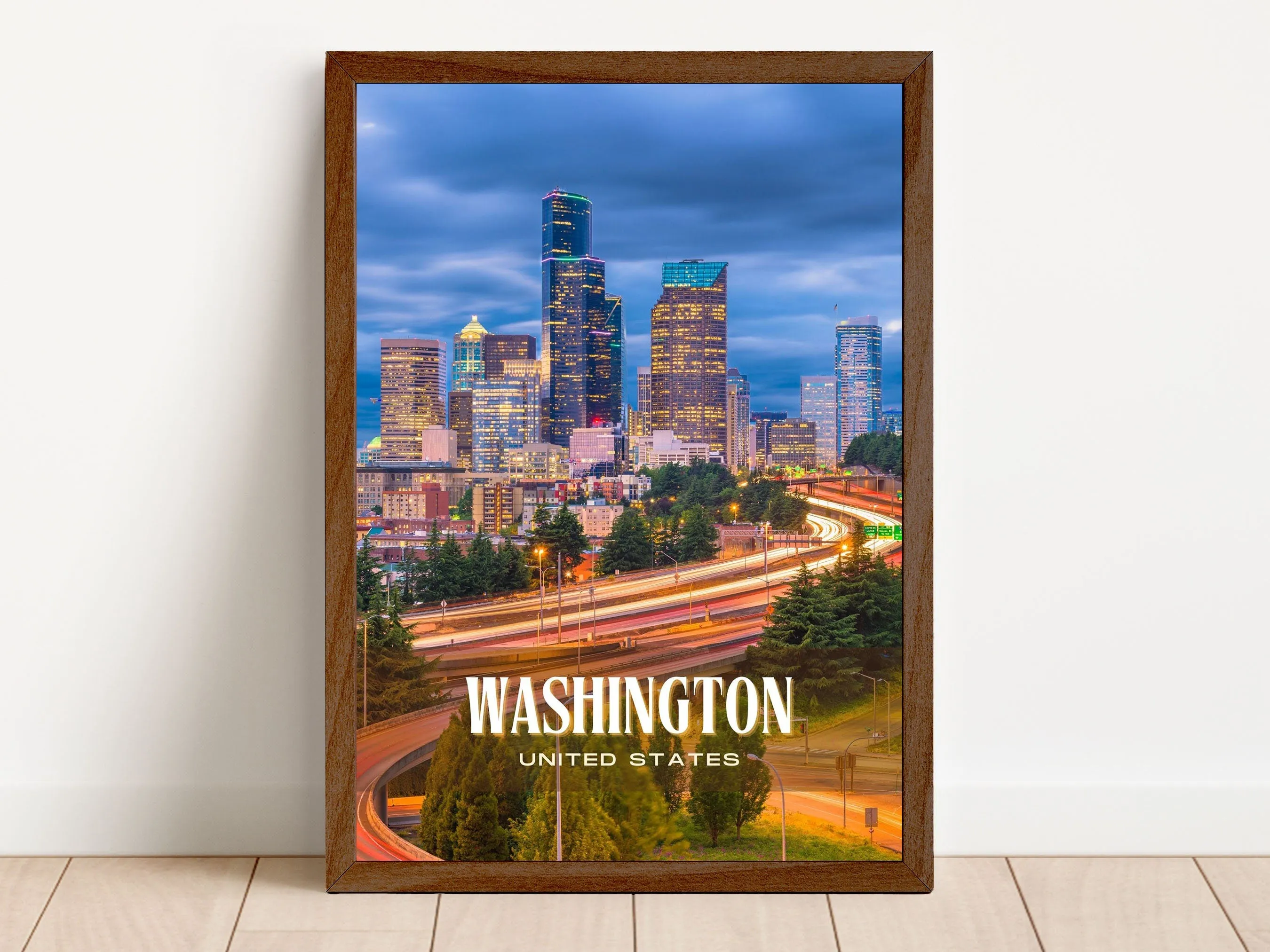 Washington Retro Wall Art, USA