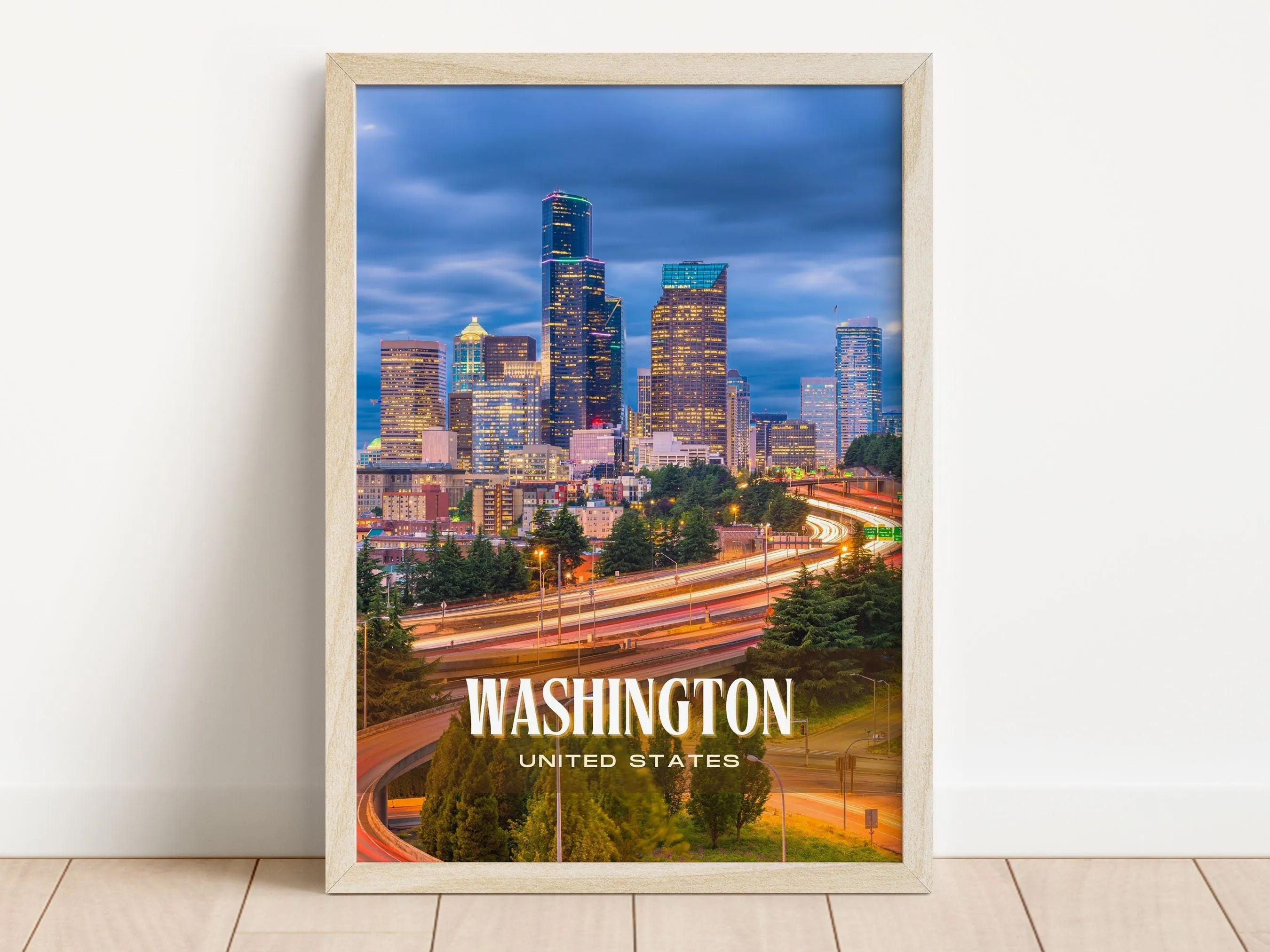 Washington Retro Wall Art, USA