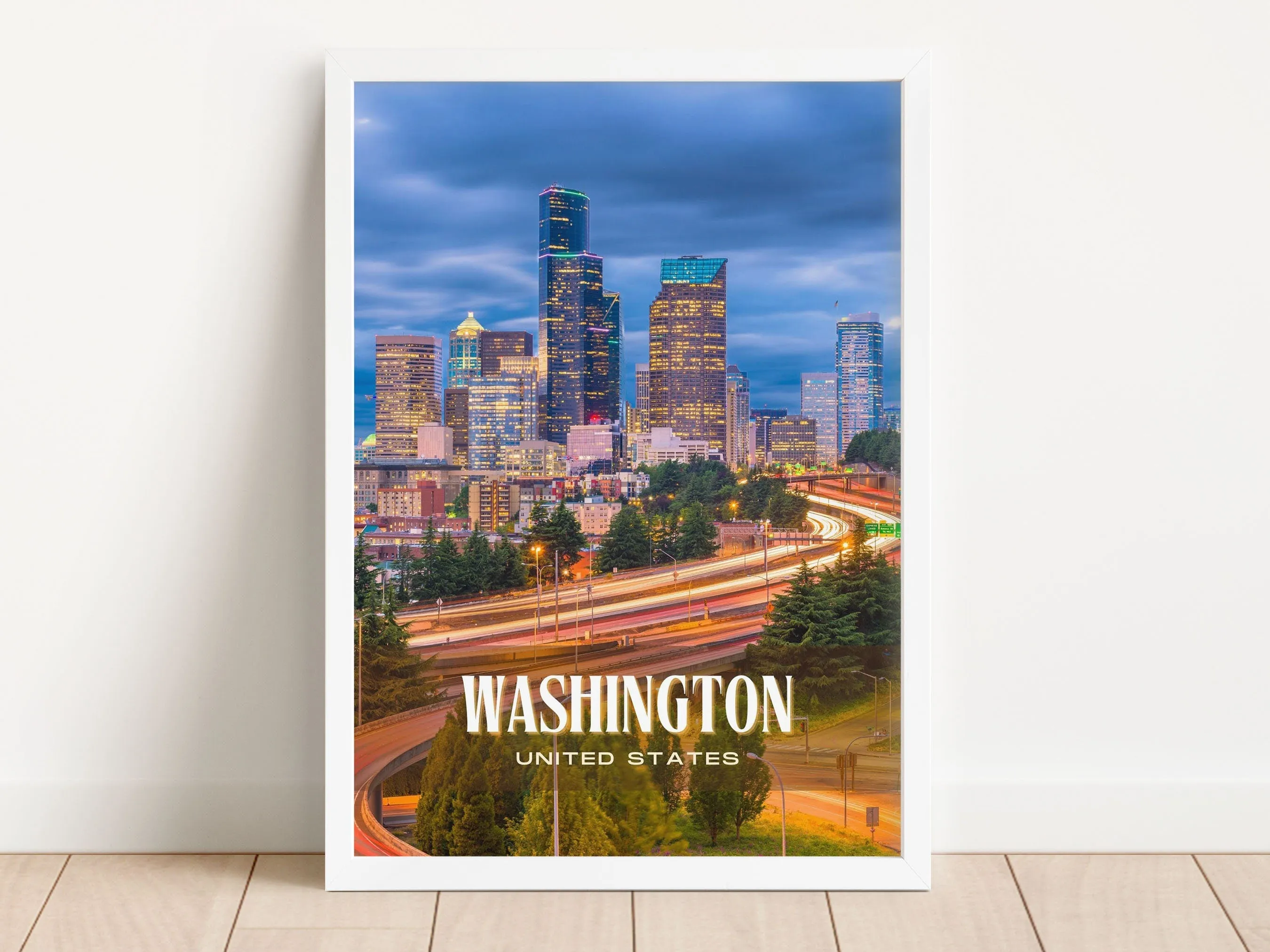Washington Retro Wall Art, USA