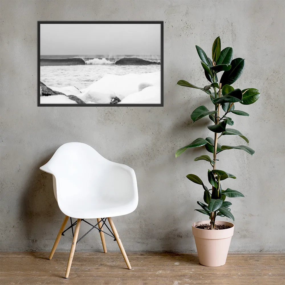 Watch Hill 'Winter Waves', Framed poster