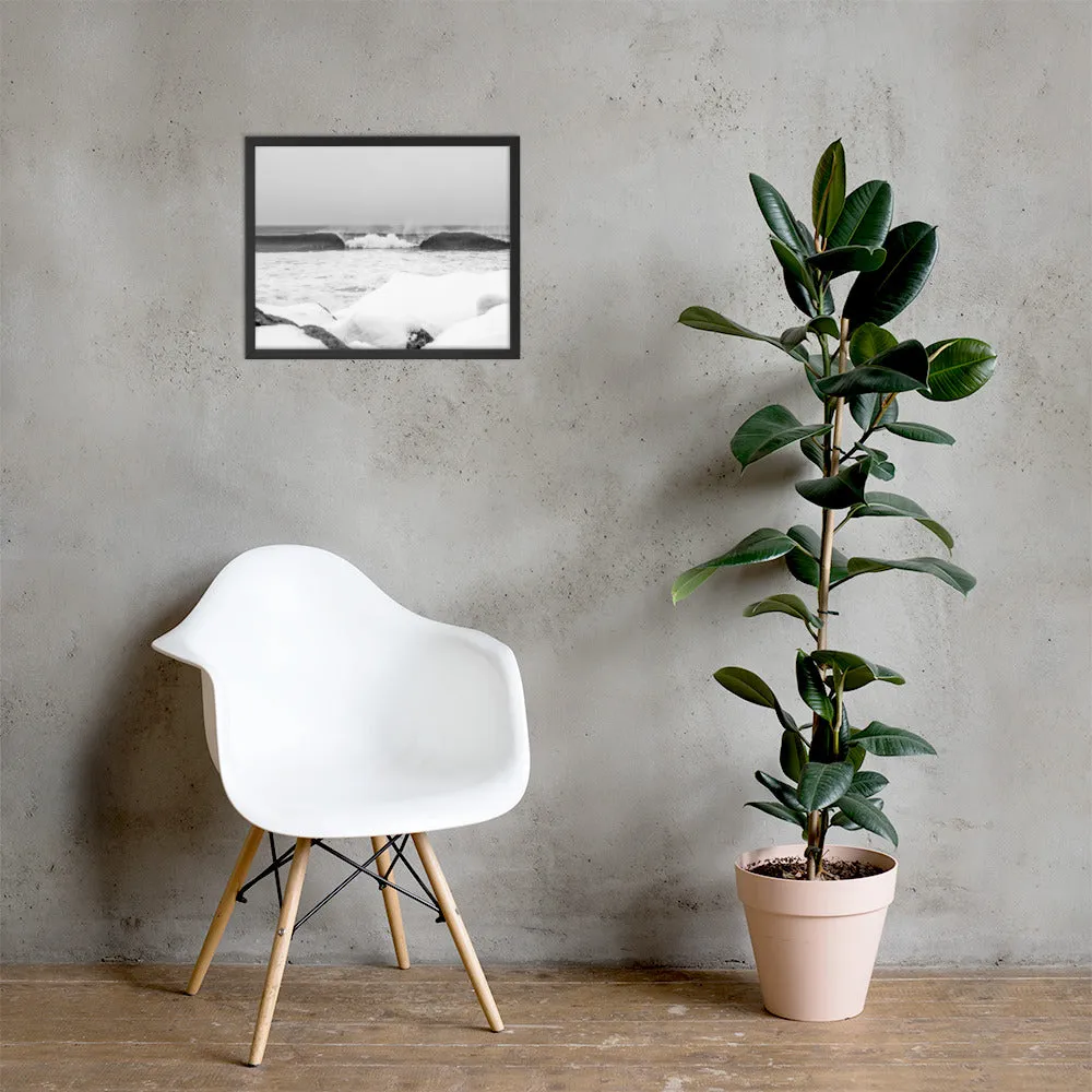 Watch Hill 'Winter Waves', Framed poster