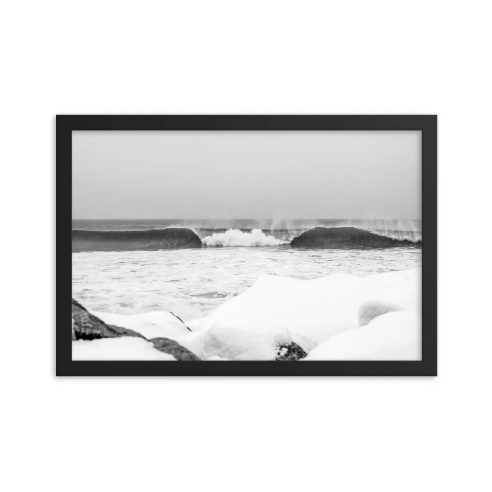 Watch Hill 'Winter Waves', Framed poster