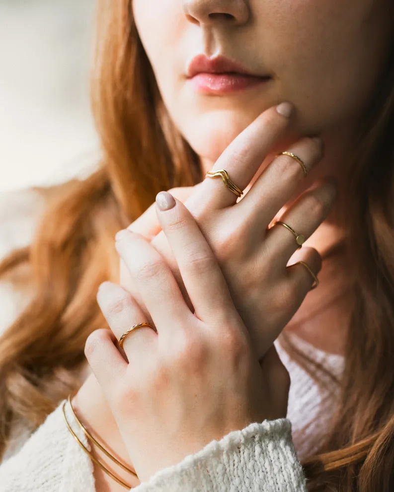 Wave Ring, Gold or Silver