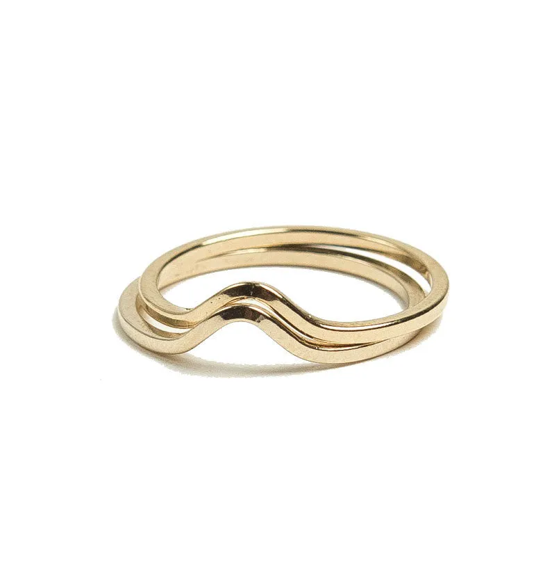 Wave Ring, Gold or Silver