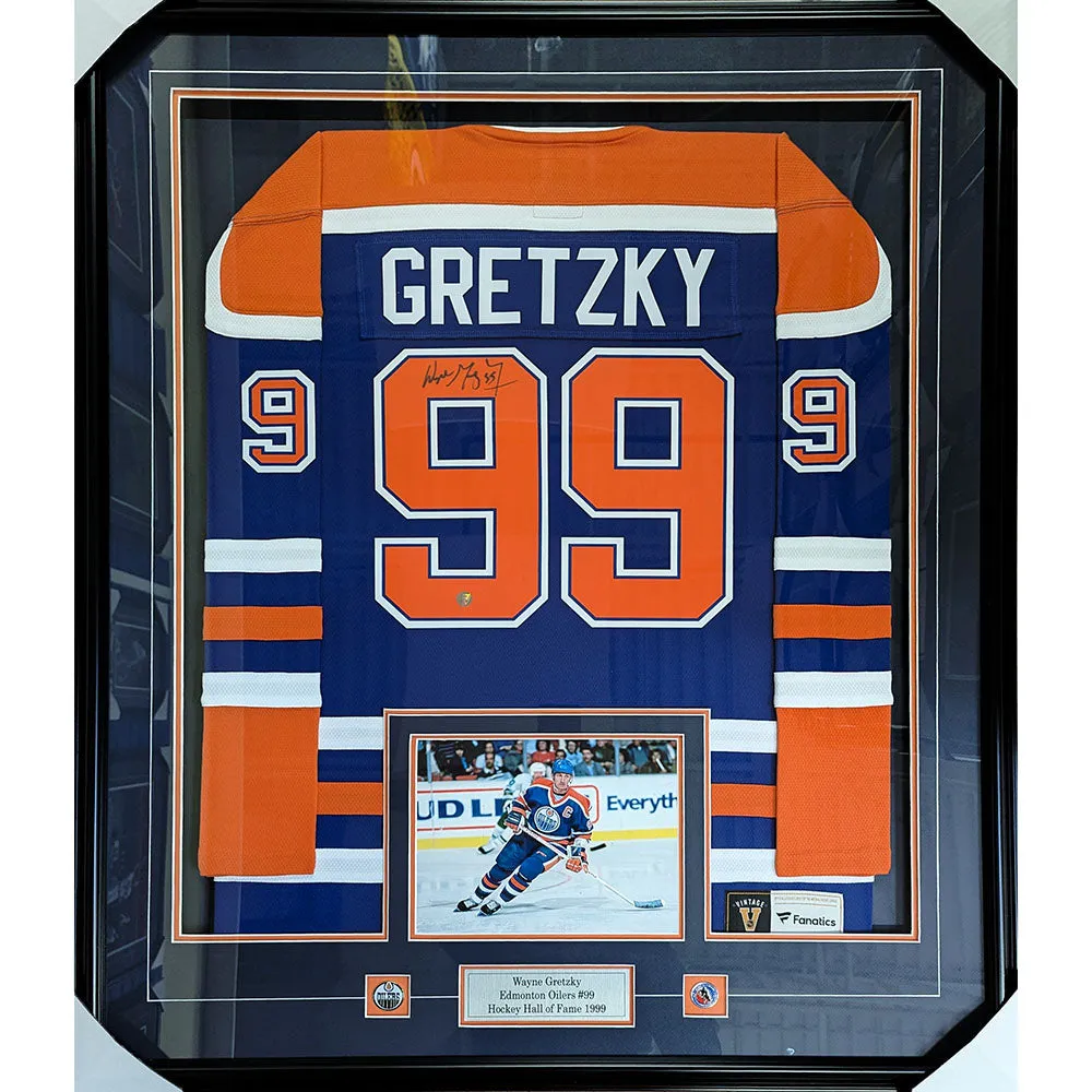 Wayne Gretzky Framed Autographed Edmonton Oilers Replica Jersey