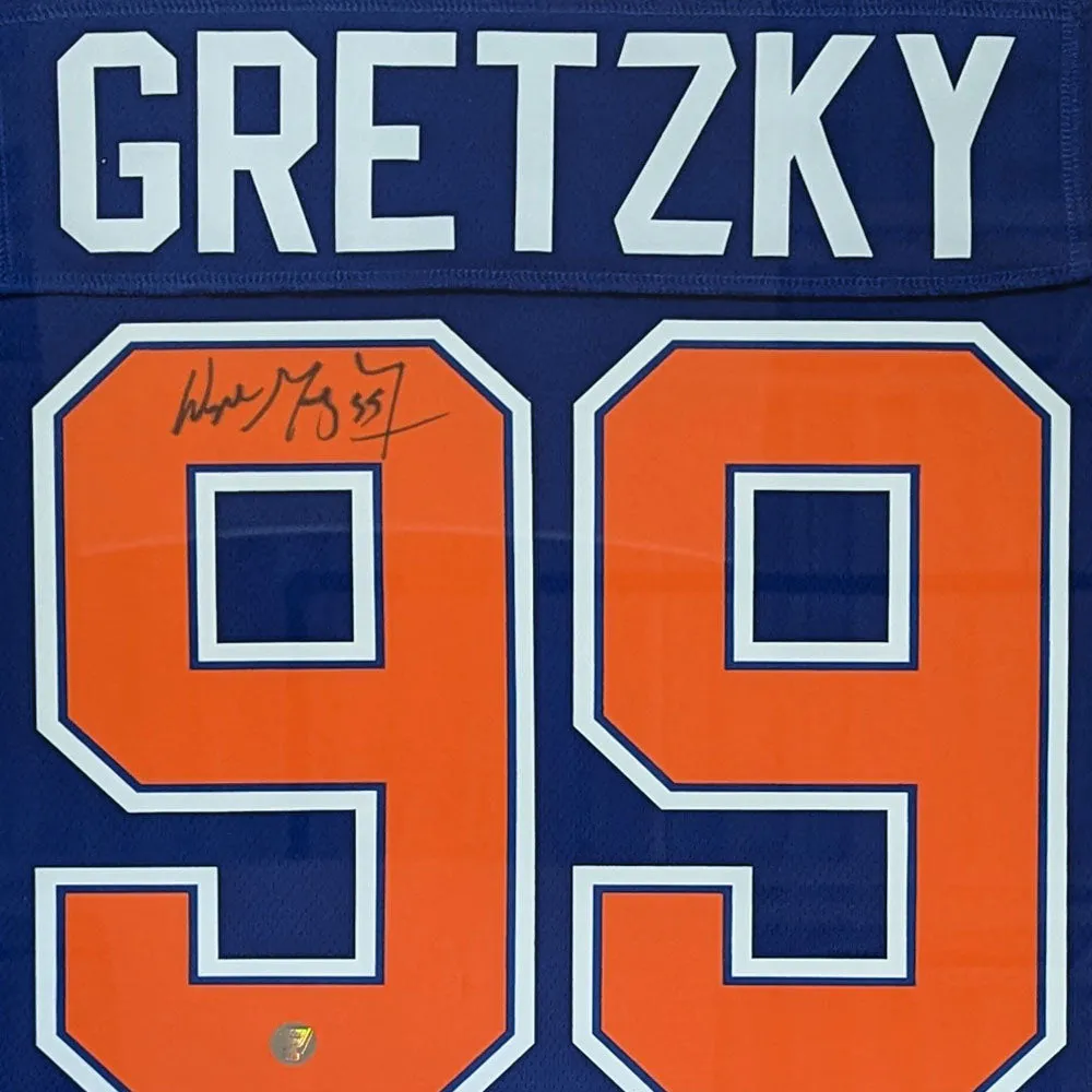 Wayne Gretzky Framed Autographed Edmonton Oilers Replica Jersey