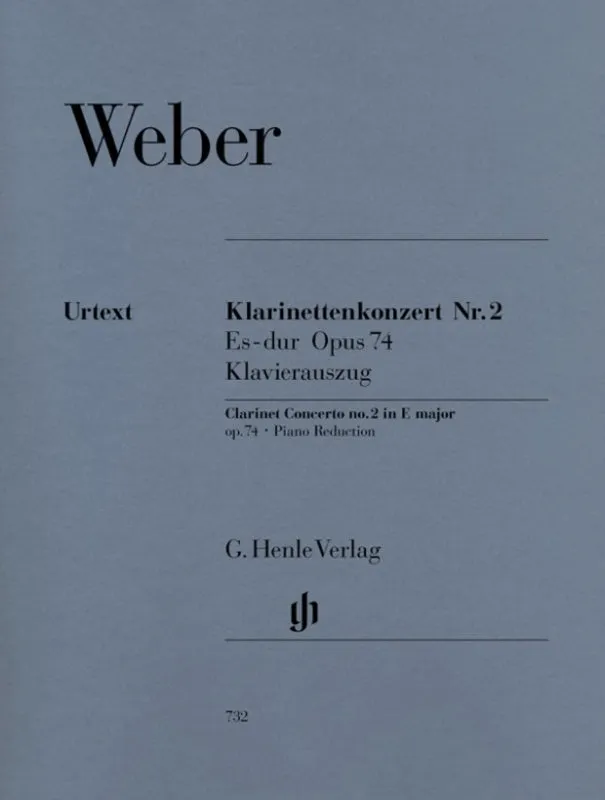 WEBER - CONCERTO NO 2 OP 74 E FLAT CLARINET/PIANO