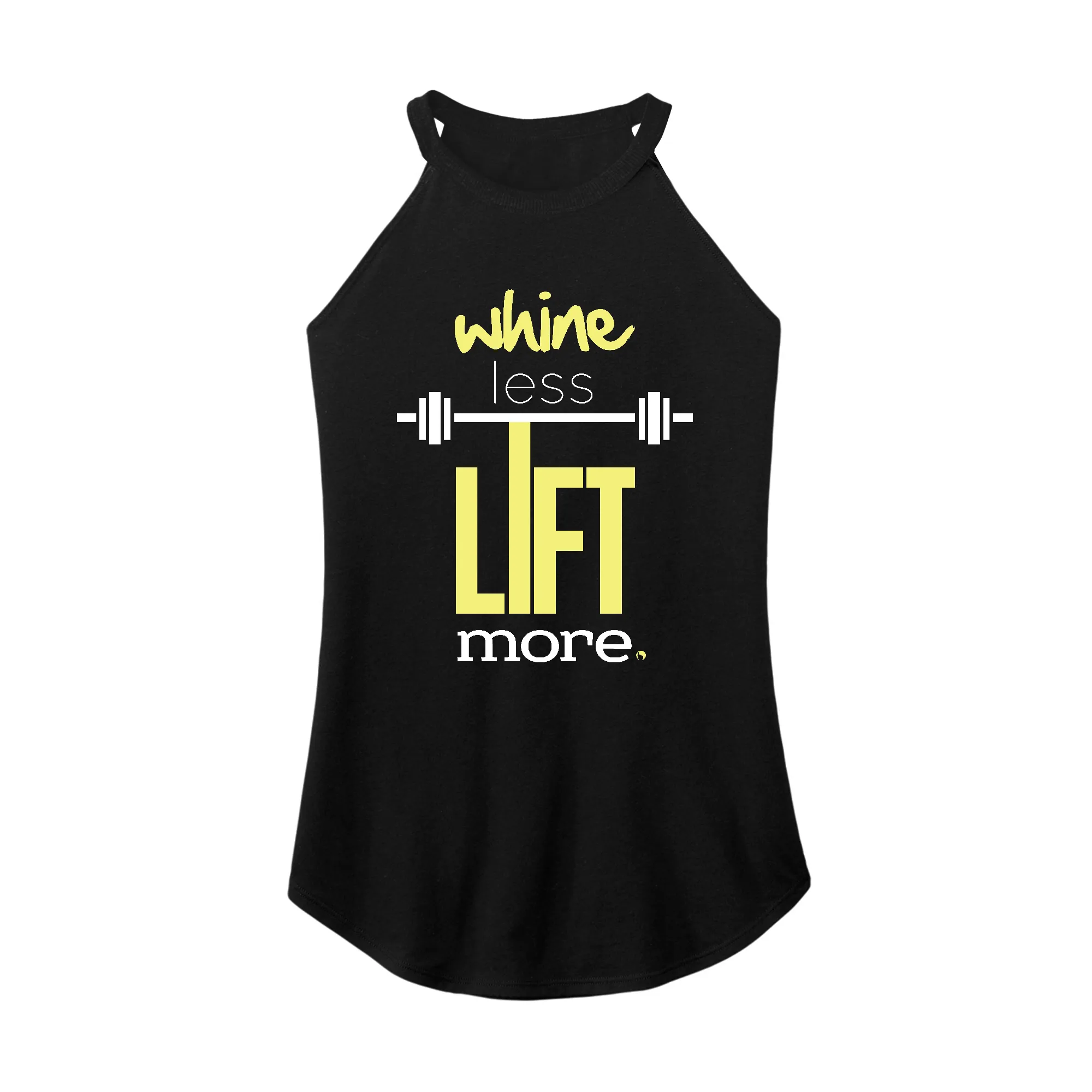 Whine less lift more (Yellow) Rocker Tank Top