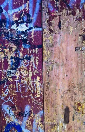 Window Board Grafitti Framed - Florence, Italy - Sylvie Rose Spewak