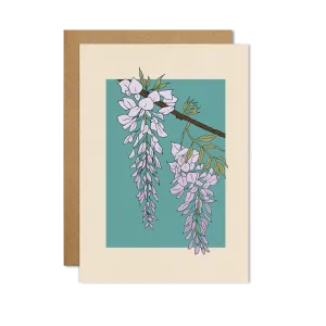 Wisteria Flower Card