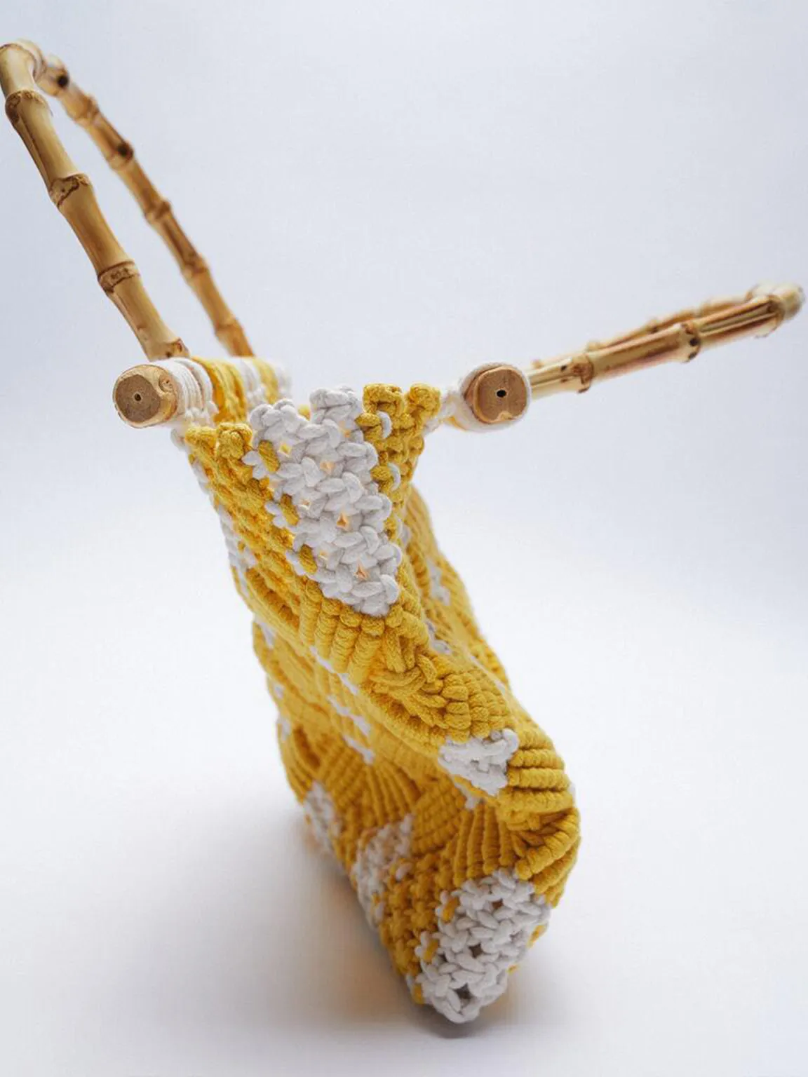 Women's Summer Braided Open-top Basket Handbag Rattan Weave Crochet Bucket Bag Bamboo Handle