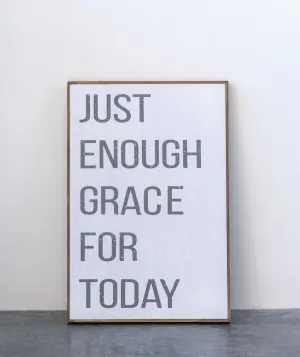 Wood Framed Wall Decor "Just Enough Grace For Today"