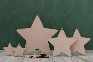 Wooden star shape blank - 3mm thick mdf
